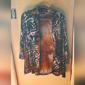 Chico's animal print cardigan